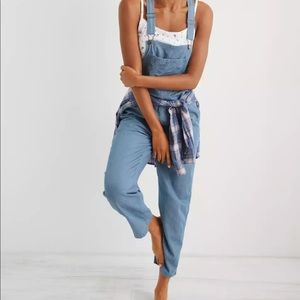 Aerie Railroad Stripped overalls